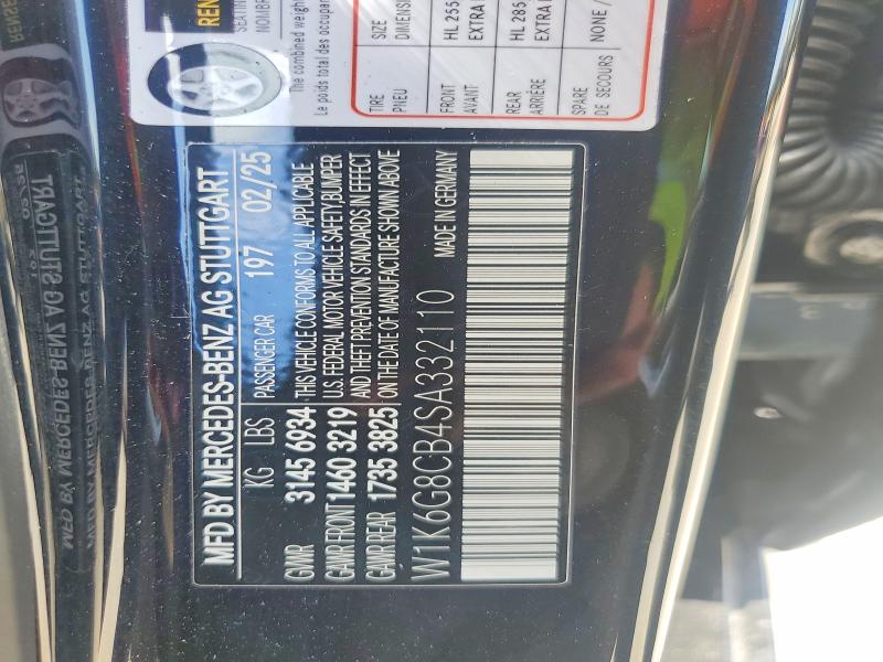 Aukcja sprzedaży 2025 Mercedes-benz S, vin: W1K6G8CB4SA332110, numer aukcji: 59140066