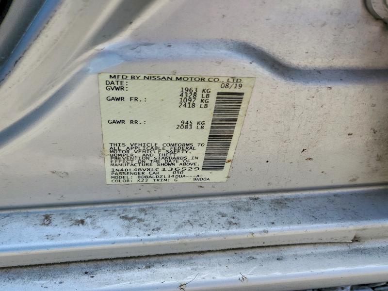 Aukcja sprzedaży 2020 Nissan Altima, vin: 1N4BL4BV8LC136529, numer aukcji: 59720436