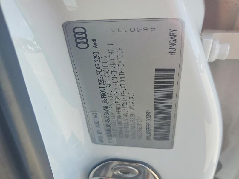 Aukcja sprzedaży 2015 Audi A3, vin: WAUKFGFF9F1000980, numer aukcji: 60069866
