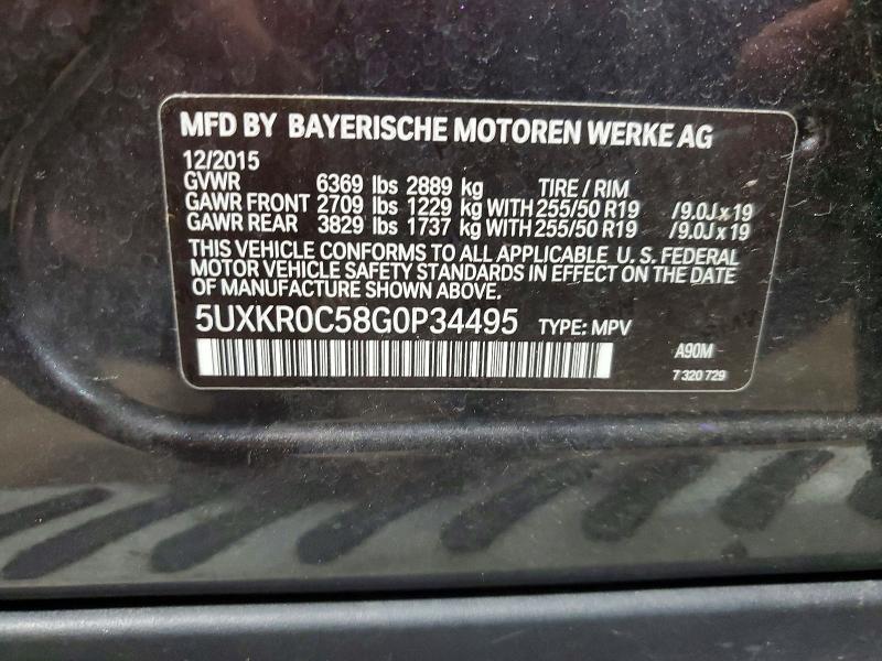 Aukcja sprzedaży 2016 Bmw X5, vin: 5UXKR0C58G0P34495, numer aukcji: 61779236