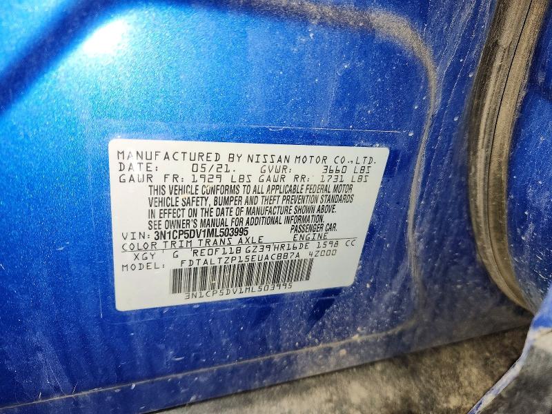 Продаж на аукціоні авто 2021 Nissan Kicks, vin: 3N1CP5DV1ML503995, номер лоту: 59723436