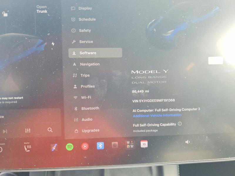 2021 Tesla Model Y მანქანა იყიდება აუქციონზე, vin: 5YJYGDEE9MF191368, აუქციონის ნომერი: 60940206