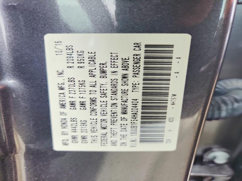 61149606 :رقم المزاد ، 19UUB1F54HA004404 vin ، 2017 Acura Tlx مزاد بيع