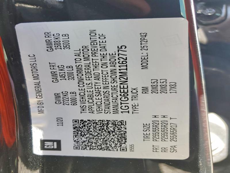 59326996 :رقم المزاد ، 1GTG6EEN2M1162775 vin ، 2021 Gmc Canyon مزاد بيع