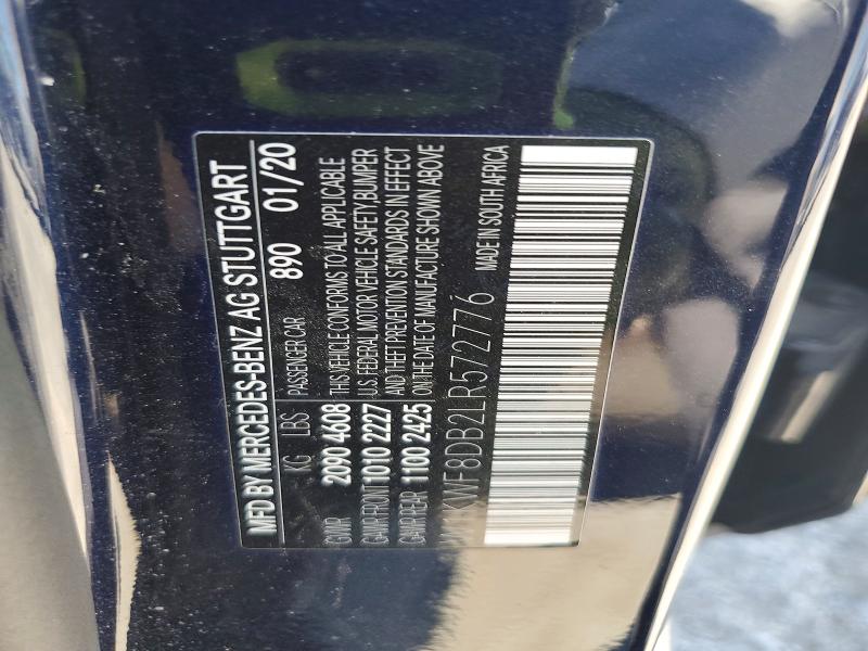 Aukcja sprzedaży 2020 Mercedes-benz C, vin: W1KWF8DB2LR572776, numer aukcji: 61054306