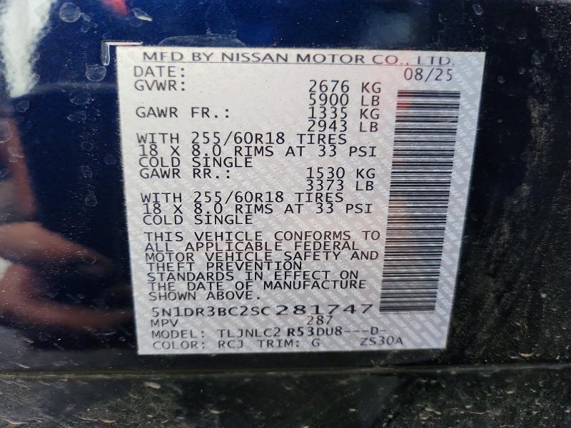 Продажа на аукционе авто 2025 Nissan Pathfinder, vin: 5N1DR3BC2SC281747, номер лота: 60974736