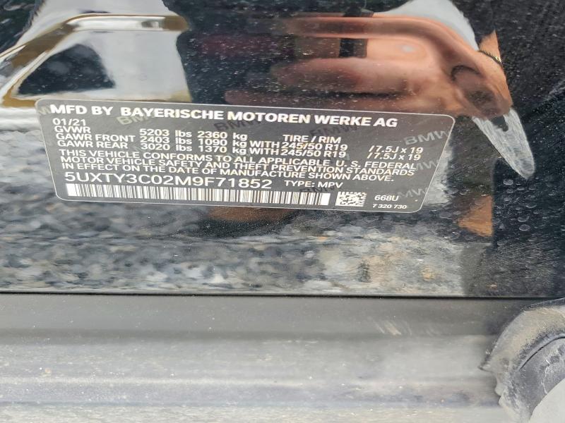 Продаж на аукціоні авто 2021 Bmw X3, vin: 5UXTY3C02M9F71852, номер лоту: 60854006
