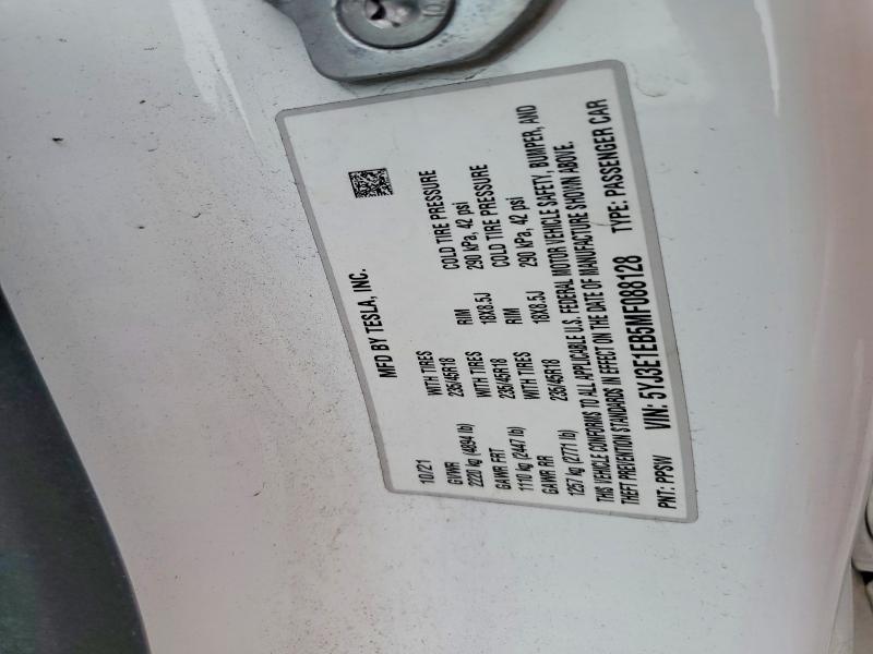 Aukcja sprzedaży 2021 Tesla Model 3, vin: 5YJ3E1EB5MF088128, numer aukcji: 61446526