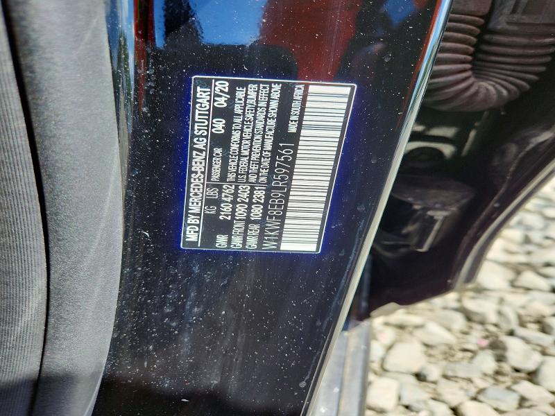 2020 Mercedes-benz C მანქანა იყიდება აუქციონზე, vin: W1KWF8EB9LR597561, აუქციონის ნომერი: 59922256