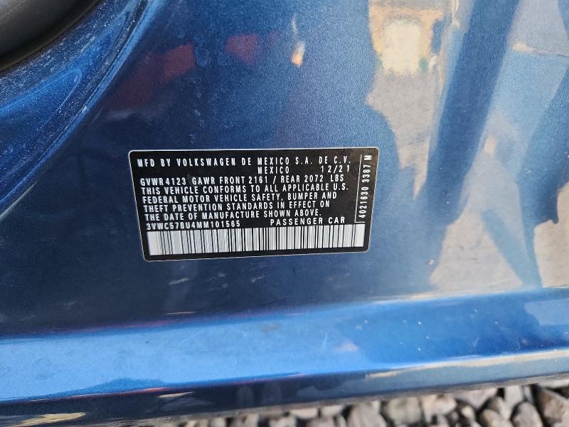 Продаж на аукціоні авто 2021 Volkswagen Jetta, vin: 3VWC57BU4MM101565, номер лоту: 62239476