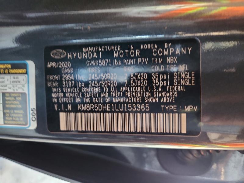 Aukcja sprzedaży 2020 Hyundai Palisade, vin: KM8R5DHE1LU153365, numer aukcji: 59673056
