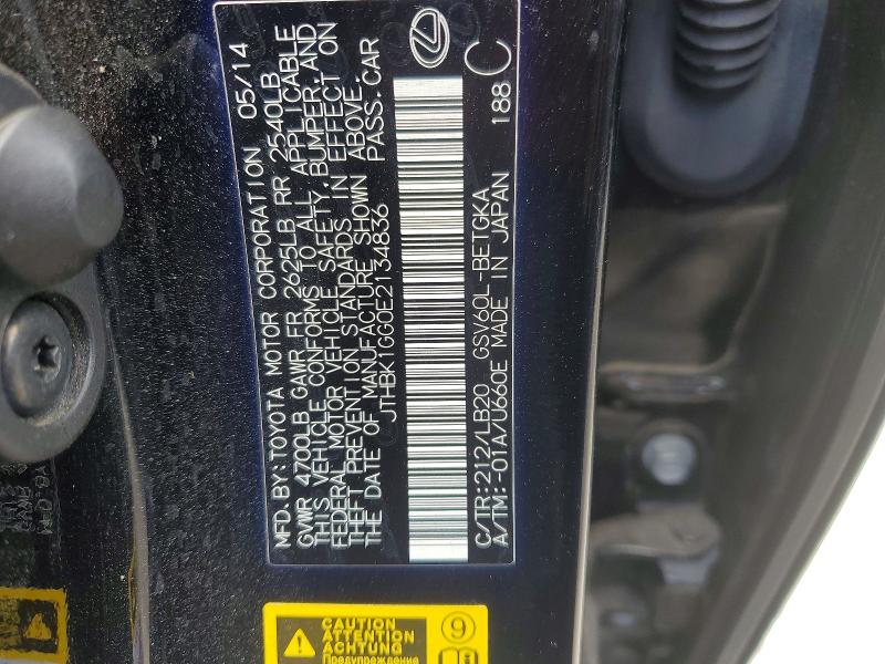 60012156 :رقم المزاد ، JTHBK1GG0E2134836 vin ، 2014 Lexus Es مزاد بيع