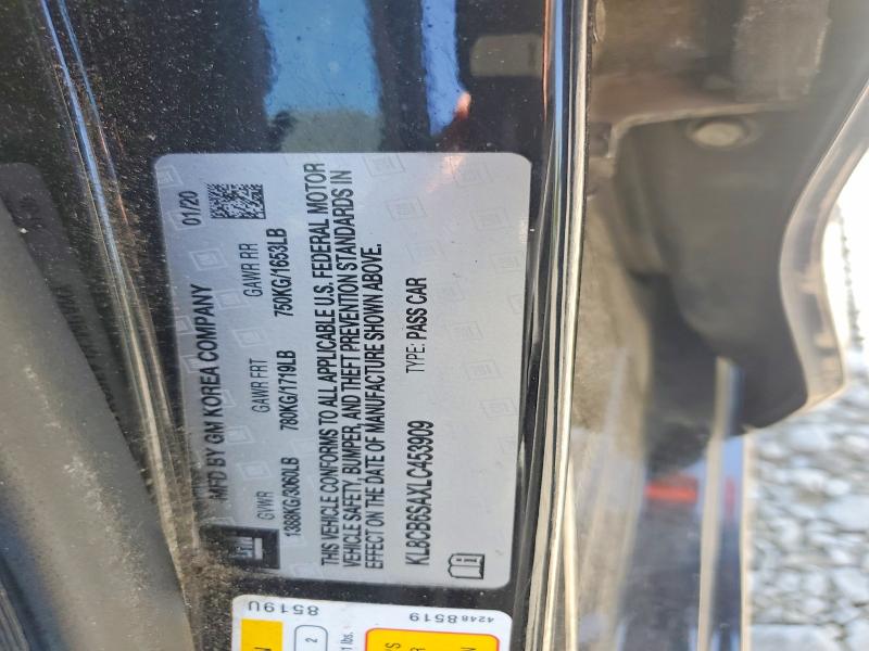 Продаж на аукціоні авто 2020 Chevrolet Spark, vin: KL8CB6SAXLC453909, номер лоту: 60853226
