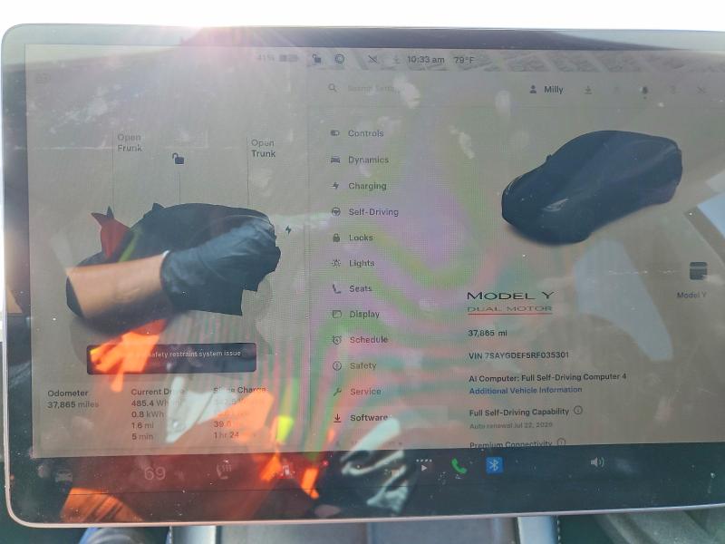 Aukcja sprzedaży 2024 Tesla Model Y, vin: 7SAYGDEF5RF035301, numer aukcji: 62309226