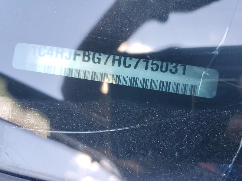 Продажа на аукционе авто 2017 Jeep Grand Cherokee, vin: 1C4RJFBG7HC715031, номер лота: 62161776