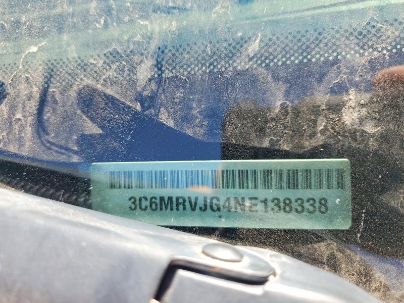 56516686 :رقم المزاد ، 3C6MRVJG4NE138338 vin ، 2022 Ram Promaster 3500 مزاد بيع