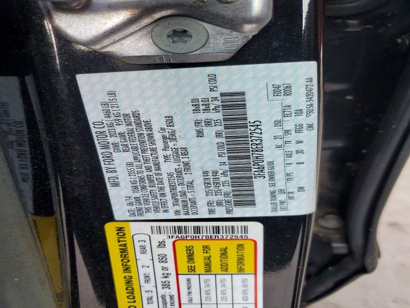 2014 Ford Fusion მანქანა იყიდება აუქციონზე, vin: 3FA6P0H78ER372545, აუქციონის ნომერი: 59632116