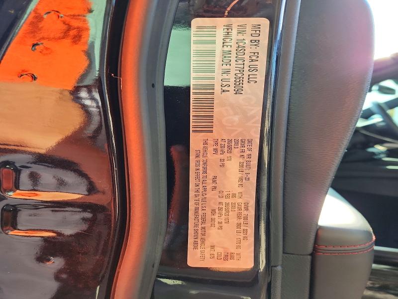 62269936 :رقم المزاد ، 1C4SDJCT7PC655094 vin ، 2023 Dodge Durango مزاد بيع