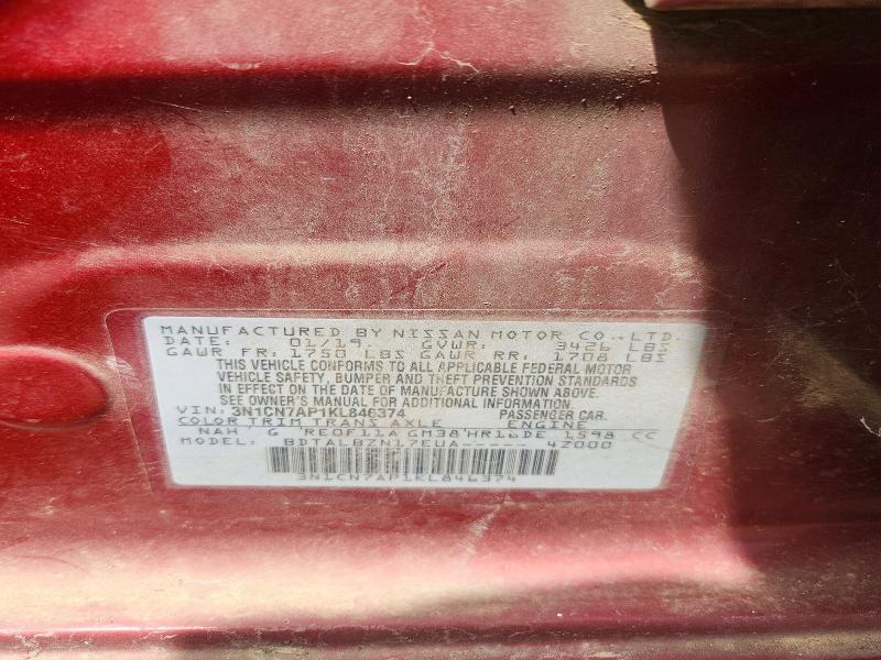 Продаж на аукціоні авто 2019 Nissan Versa, vin: 3N1CN7AP1KL846374, номер лоту: 61420946