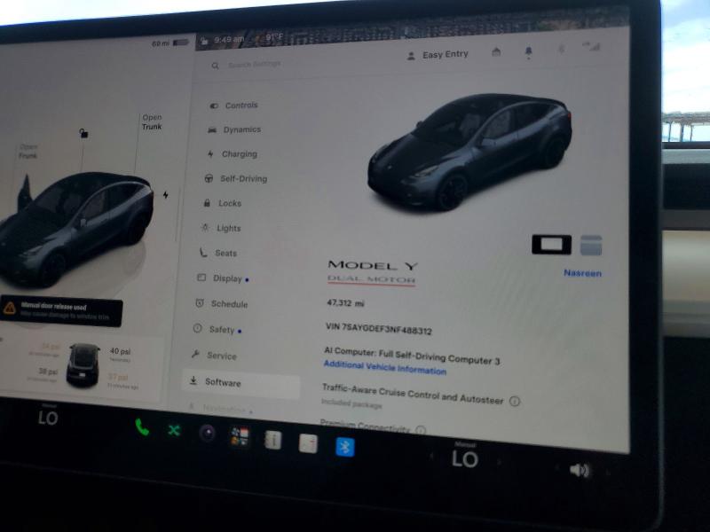 2022 Tesla Model Y მანქანა იყიდება აუქციონზე, vin: 7SAYGDEF3NF488312, აუქციონის ნომერი: 61958356