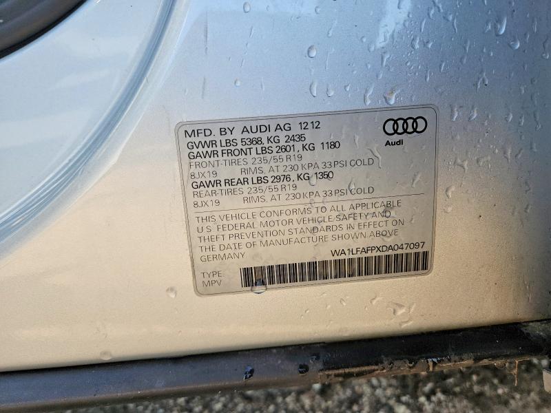 Aukcja sprzedaży 2013 Audi Q5, vin: WA1LFAFPXDA047097, numer aukcji: 60953076