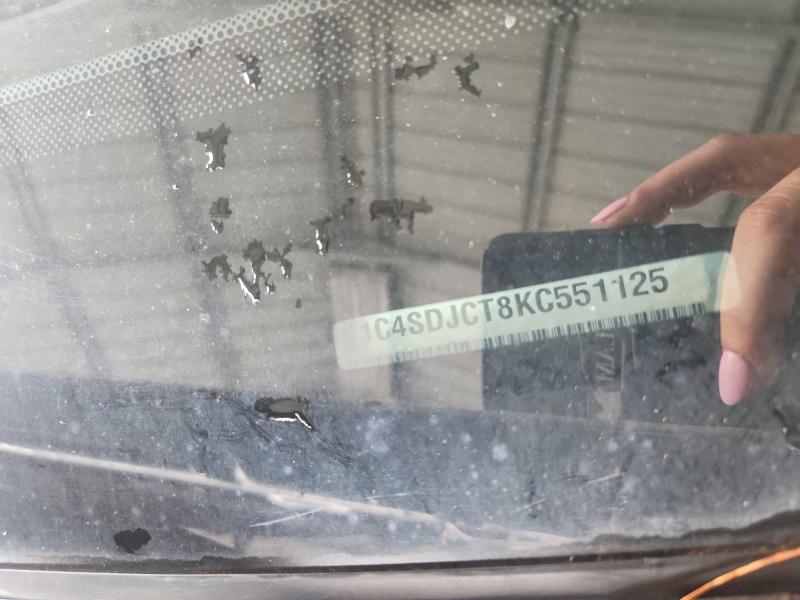 61584176 :رقم المزاد ، 1C4SDJCT8KC551125 vin ، 2019 Dodge Durango مزاد بيع