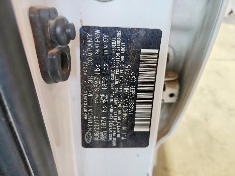 Aukcja sprzedaży 2017 Hyundai Accent, vin: KMHCT4AE7HU375745, numer aukcji: 57835796