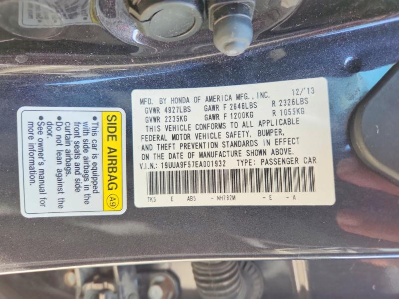 2014 Acura Tl მანქანა იყიდება აუქციონზე, vin: 19UUA9F57EA001932, აუქციონის ნომერი: 60019756