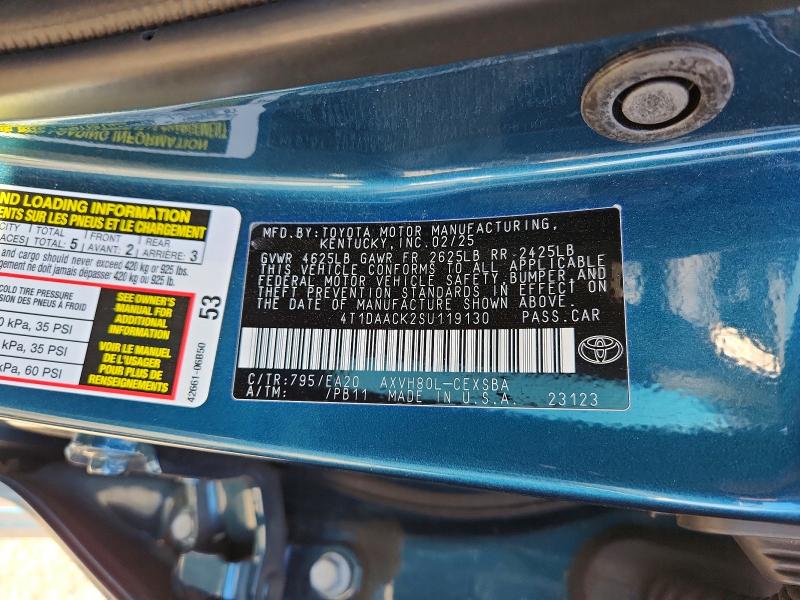 Продажа на аукционе авто 2025 Toyota Camry, vin: 4T1DAACK2SU119130, номер лота: 62508596