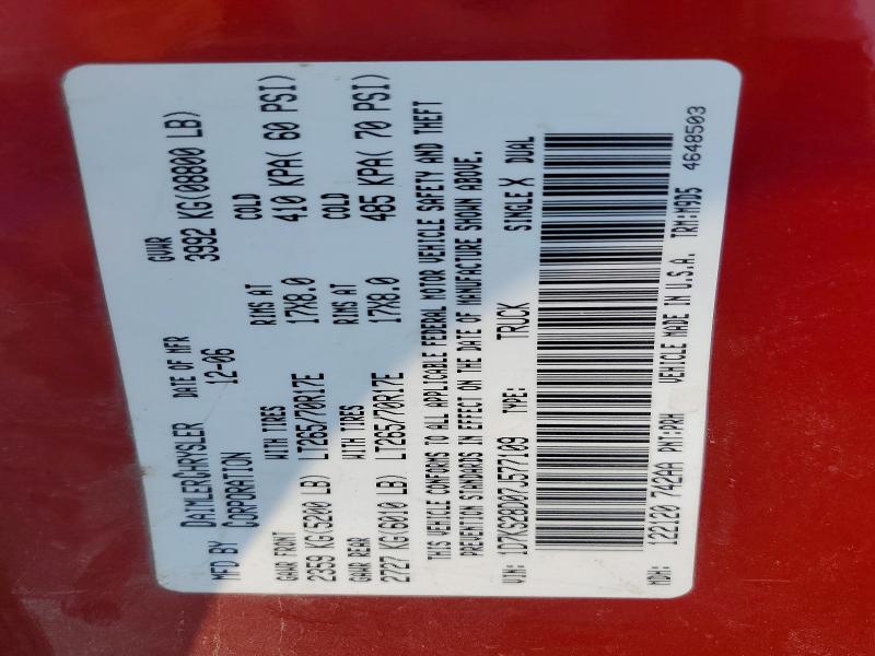 Aukcja sprzedaży 2007 Dodge Ram 2500, vin: 1D7KS28D07J577109, numer aukcji: 62122746