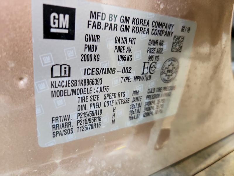 Продажа на аукционе авто 2019 Buick Encore, vin: KL4CJESB1KB866393, номер лота: 59189126