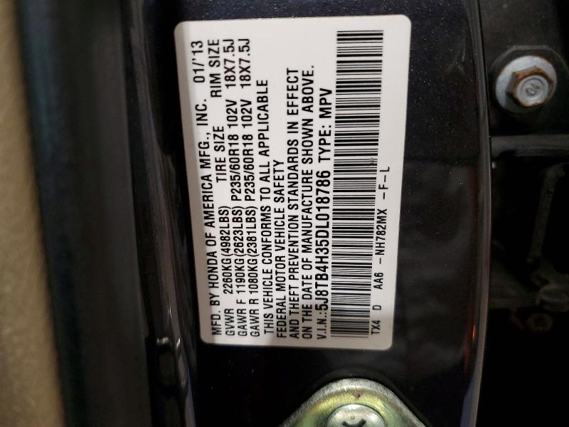 Aukcja sprzedaży 2013 Acura Rdx, vin: 5J8TB4H35DL018786, numer aukcji: 62334226