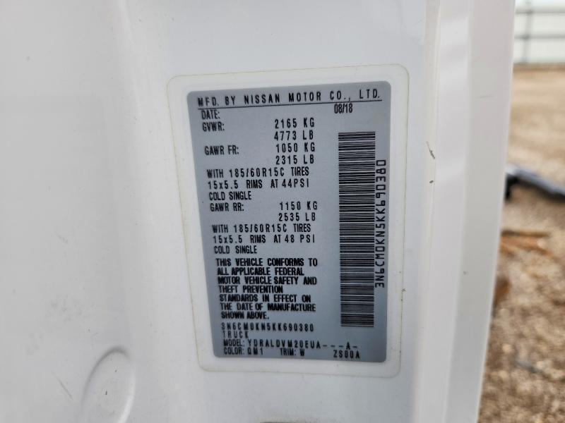Aukcja sprzedaży 2019 Nissan Nv200, vin: 3N6CM0KN5KK690380, numer aukcji: 61671346