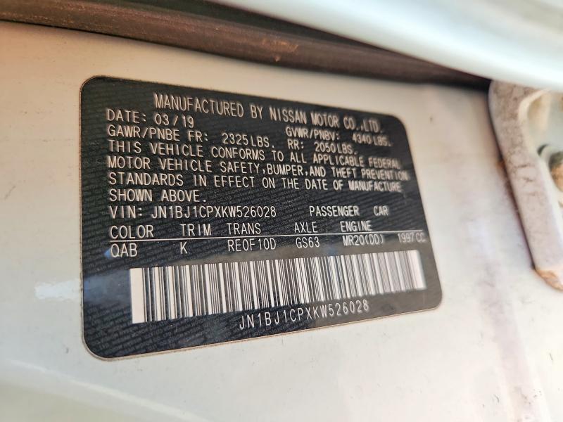 Aukcja sprzedaży 2019 Nissan Rogue Sport, vin: JN1BJ1CPXKW526028, numer aukcji: 60695286