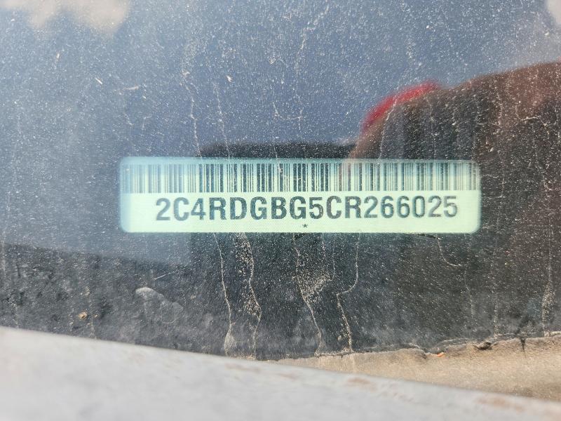 61012356 :رقم المزاد ، 2C4RDGBG5CR266025 vin ، 2012 Dodge Grand Caravan مزاد بيع