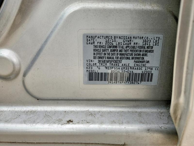 Продаж на аукціоні авто 2015 Nissan Sentra, vin: 3N1AB7APXFY382767, номер лоту: 61630366