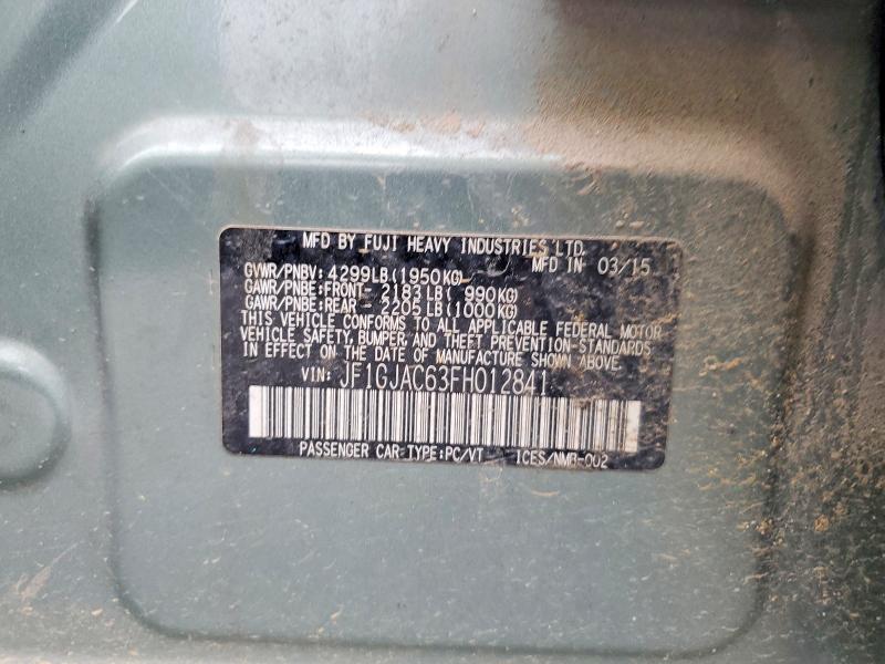 Aukcja sprzedaży 2015 Subaru Impreza, vin: JF1GJAC63FH012841, numer aukcji: 61699586