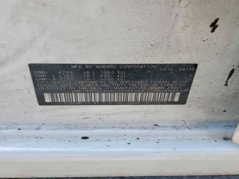 2018 Subaru Impreza მანქანა იყიდება აუქციონზე, vin: 4S3GTAA62J3706062, აუქციონის ნომერი: 59778716