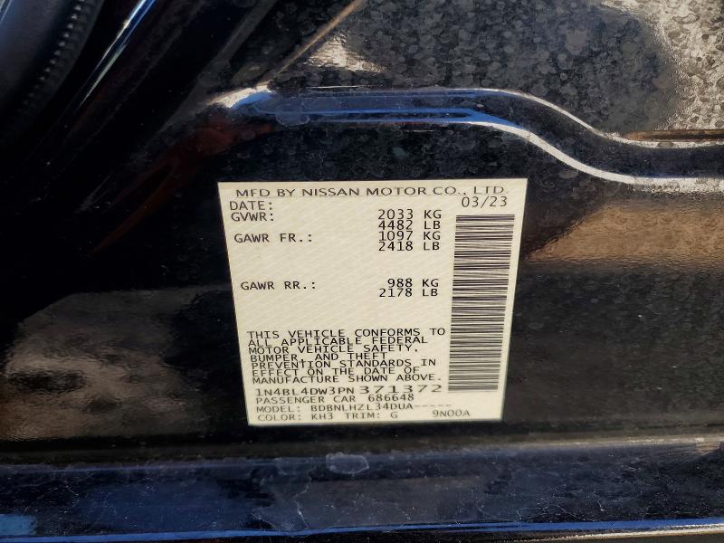Aukcja sprzedaży 2023 Nissan Altima, vin: 1N4BL4DW3PN371372, numer aukcji: 60924386