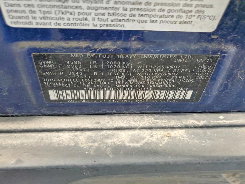 Продажа на аукционе авто 2011 Subaru Outback, vin: 4S4BRCKC1B3378011, номер лота: 59733986