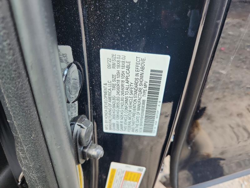 Продажа на аукционе авто 2022 Honda Pilot, vin: 5FNYF6H55NB083888, номер лота: 60371956