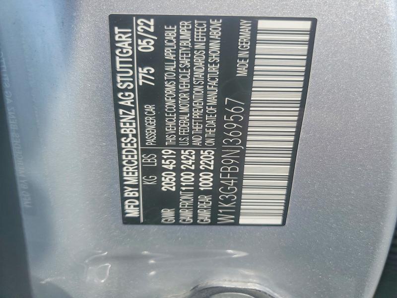Продаж на аукціоні авто 2022 Mercedes-benz A, vin: W1K3G4FB9NJ369567, номер лоту: 61140786