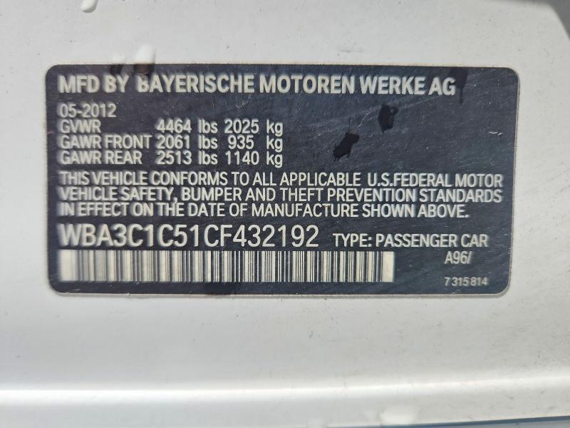 Продажа на аукционе авто 2012 Bmw 328, vin: WBA3C1C51CF432192, номер лота: 60207416