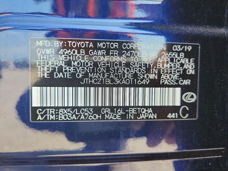 Продажа на аукционе авто 2019 Lexus Gs 350, vin: JTHCZ1BL3KA011649, номер лота: 60046406