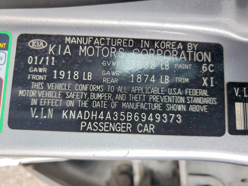 Продаж на аукціоні авто 2011 Kia Rio, vin: KNADH4A35B6949373, номер лоту: 62946116