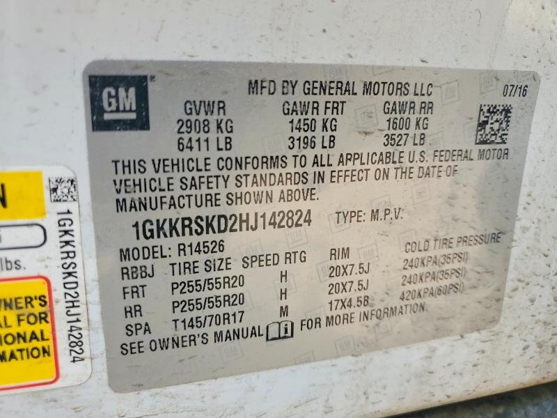 Aukcja sprzedaży 2017 Gmc Acadia Limited, vin: 1GKKRSKD2HJ142824, numer aukcji: 59164096