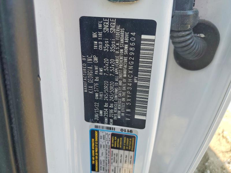 Продаж на аукціоні авто 2022 Kia Telluride, vin: 5XYP34HCXNG298604, номер лоту: 60635706