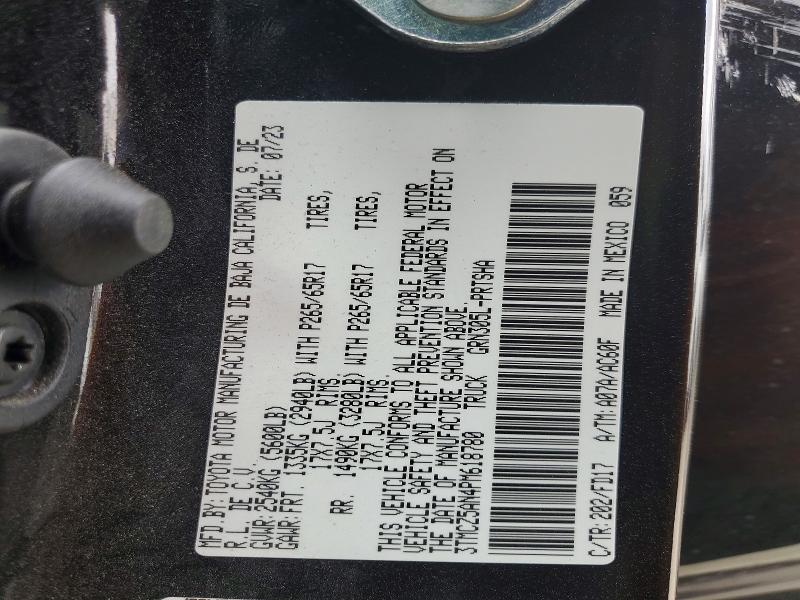 Продаж на аукціоні авто 2023 Toyota Tacoma, vin: 3TMCZ5AN4PM618780, номер лоту: 59668956
