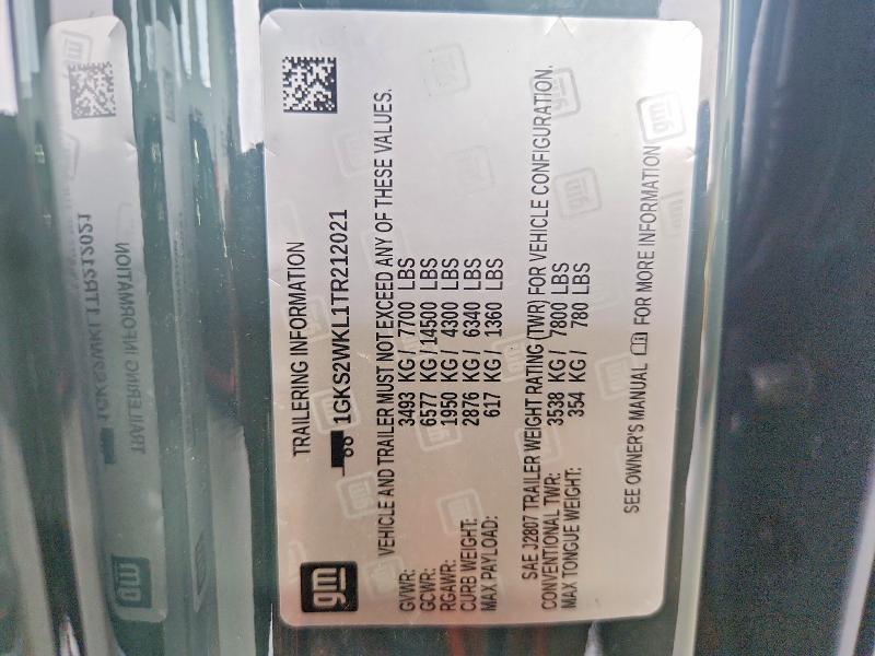 60591706 :رقم المزاد ، 1GKS2WKL1TR212021 vin ، 2026 Gmc Yukon Xl مزاد بيع