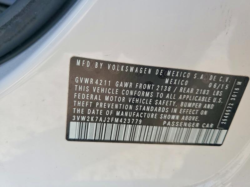Продаж на аукціоні авто 2015 Volkswagen Jetta, vin: 3VW2K7AJ2FM423779, номер лоту: 60518896